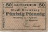 Dramburg (heute: PL-Drawsko Pomorskie) - Stadt - 1.4.1917 - 1.7.1919 - 50 Pfennig 