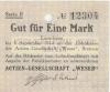 Bremen - AG Weser - - 5.9.1914 - 1 Mark 