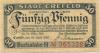 Crefeld (heute: Krefeld) - Stadt - 22.4.1920 - 31.3.1922 - 50 Pfennig 