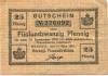 Dessau - Herzogliche Anhaltische Finanzdirektion - 6.3.1917 - 31.12.1919 - 25 Pfennig 