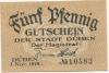 Düben - Stadt - 1.11.1919 - 5 Pfennig 