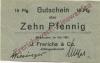 Einswarden (heute: Nordenham) - Frerichs, J. & Co AG, Werft - Mai 1921 - 10 Pfennig 