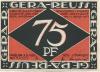 Gera - Stadt - 1.5.1921 - 75 Pfennig 