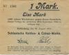 Gottesberg (heute: PL-Boguszow) - Schlesische Kohlen- und Cokes-Werke - 26.8.1914 - Mitte September 1914 - 1 Mark 
