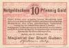 Guben - Stadt - 27.10.1923 - 10 Gold-Pfennig 