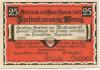 Hamm -Stadt - 1.10.1921 - 25 Pfennig 