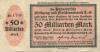 Hannover und Langenhagen - Hannoversche Werkzeug und Maschinenfabrik AG - 24.10.1923 - 50 Milliarden Mark 
