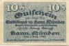 Hannoverisch Münden - Creditbank eGmbH - 1.7.1921 - 10 Pfennig 