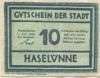 Haselünne - Stadt - 1.7.1921 - 10 Pfennig 