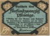 Hirschberg (heute: PL-Jelenia Gora), Friedeberg, Greiffenberg, Lähn, Löwenberg, Schmiedeberg, Schönau - Handelskammer und Städte - -- - 25 Pfennig 