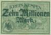 Kempen - Kreis - 1.8.1923 - 10 Millionen Mark 