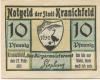 Kranichfeld - Stadt - 22.2.1921 - 10 Pfennig 