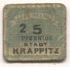 Krappitz (heute: PL-Krapkowice) - Stadt - -- - 25 Pfennig 
