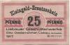 Liebau (heute: PL-Lubawka) - Öesterreicher, Otto, Liebauer Glashüttenwerke -1917 - 25 Pfennig 