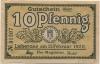 Lieberose - Stadt - 15.2.1920 - 10 Pfennig 