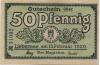 Lieberose - Stadt - 15.2.1920 - 50 Pfennig 