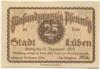 Lüben (heute: PL-Lubin) - Stadt - 15.10.1919 - 31.12.1920 - 25 Pfennig 