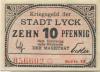Lyck (heute: PL-Elk) - Stadt - -- - 10 Pfennig 
