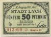 Lyck (heute: PL-Elk) - Stadt - -- - 50 Pfennig 