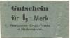 Marienwerder (heute: PL-Kwidzyn) - Westpreußischer Credit-Verein - -- - 1 Mark 