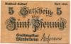 Mindelheim - Stadt - April 1920 - 5 Pfennig 