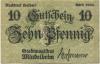 Mindelheim - Stadt - April 1920 - 10 Pfennig 