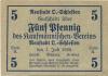 Neustadt (heute: PL-Prudnik) - Kaufmännischer Verein - 1.7.1920 - 5 Pfennig 