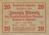 Neustadt (heute: PL-Prudnik) - Kaufmännischer Verein - 1.7.1920 - 20 Pfennig 