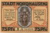 Nordhausen - Stadt - 1.5.1921 - 75 Pfennig 