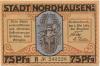 Nordhausen - Stadt - 1.5.1921 - 75 Pfennig 