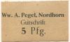 Nordhorn - Pegel, A., Witwe, Kolonialwaren, Ludwigstr. 14 - -- - 5 Pfennig 