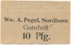 Nordhorn - Pegel, A., Witwe, Kolonialwaren, Ludwigstr. 14 - -- - 10 Pfennig 