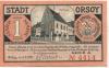 Orsoy (heute: Rheinberg) - Stadt - 1.5.1921 - 1 Mark 