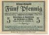Ostheim - Vorschuss- und Sparverein eGmuH - 1.11.1918 - 5 Pfennig 