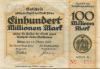 Pirna - Stadt - 15.10.1923 - 100 Millionen Mark 