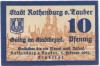 Rothenburg - Stadt - 1.2.1921 - 10 Pfennig 