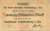 Scheibenberg - Stadtbank - 8.8.1923 - 20 Milliarden Mark 