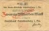Scheibenberg - Stadtbank - 8.8.1923 - 20 Milliarden Mark 