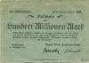 Schussenried - Staatlich Württembergische Torfverwaltung - 25.9.1923 - 100 Millionen Mark 