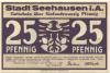 Seehausen - Stadt - 5.2.1921 - 25 Pfennig 