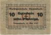 Stammbach - Marktgemeinde - 15.5.1917 - 10 Pfennig 