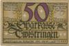 Twistrlingen - Sparkasse- - 28.9.1921 - 50 Pfennig 