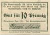 Vienenburg (heute: Goslar) - Gemeinde - Juni 1921 - 10 Pfennig 