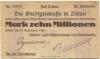 Zittau - Städte- und Staatsbank der Oberlausitz - 26.9.1923 - 10 Millionen Mark 