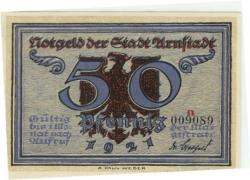 Arnstadt - Stadt - 1921 - 50 Pfennig 