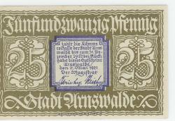 Arnswalde - Stadt - 2.5.1921 - 31.12.1922 - 25 Pfennig 