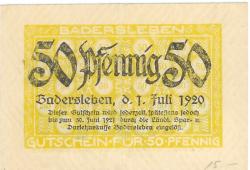Badersleben (heute: Huy) - Reichs-Schutzverband für Handel und Gewerbe - 10.8.1919 - 50 Pfennig 