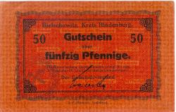 Bielschowitz (heute: PL-Ruda Slaska) - Gemeinde - - 31.12.1917 - 50 Pfennig 