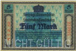 Braunschweig - Arbeiter- und Soldatenrat - 15.10.1918 - 5 Mark 