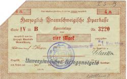 Braunschweig - Herzoglich Braunschweigische Leihhauskasse - 1.11.1918 - 4 Mark 